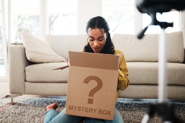 What surprises await? the excitement of a mystery toy box
